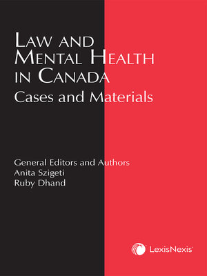 cover image of Law and Mental Health in Canada: Cases and Materials